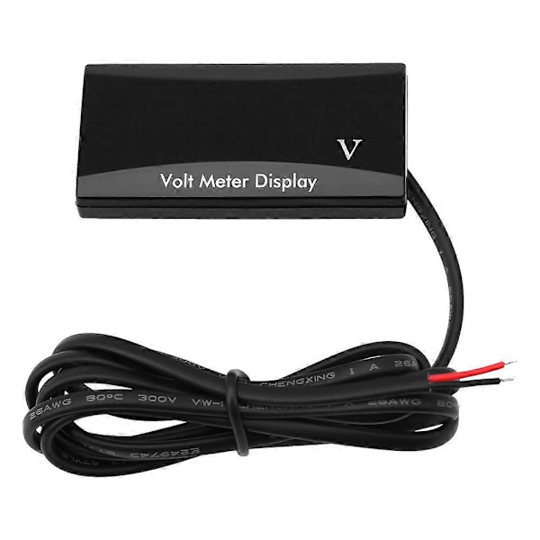 12V Bil Motorcykel Digital LED Display Voltmeter Spændingsmåler Panel Meter (Blå)