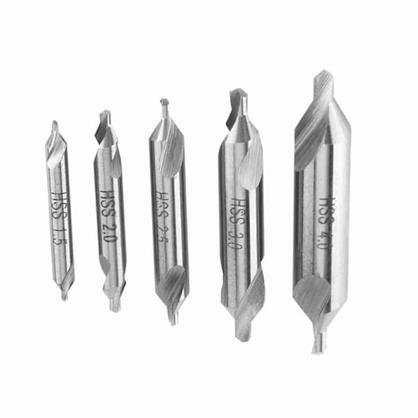 5st HSS Centrerborrsats 60 Graders Vinkel 1.5/2/2.5/3/4mm