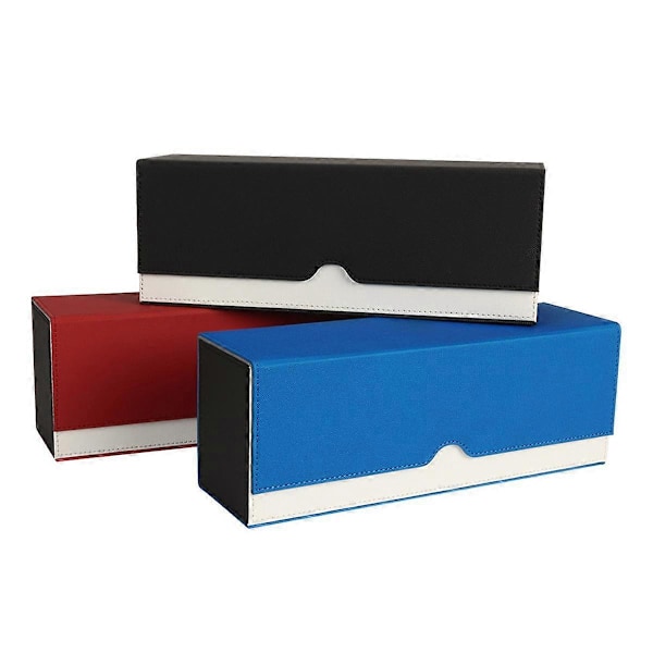Magnetisk Sugekort Organizer Samlekort Deck Box Holder Samler Spil Case Blå