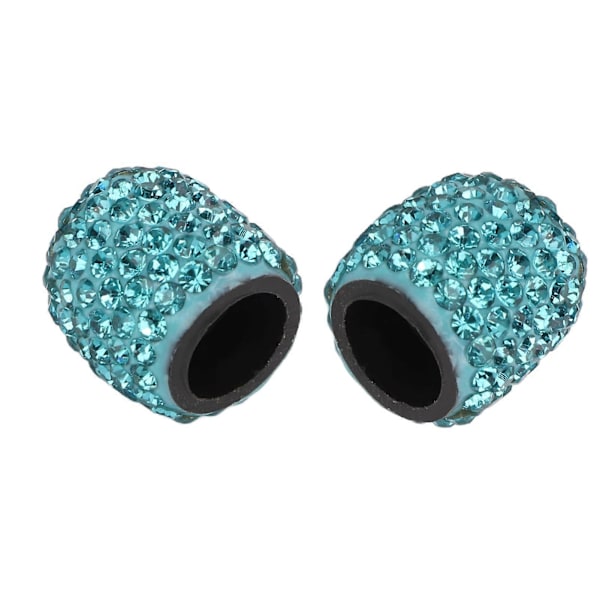 8 stk. Bil Dekkventilhette Håndlaget Glitrende Rhinestone Attraktiv Universal for Modifikasjon Blå
