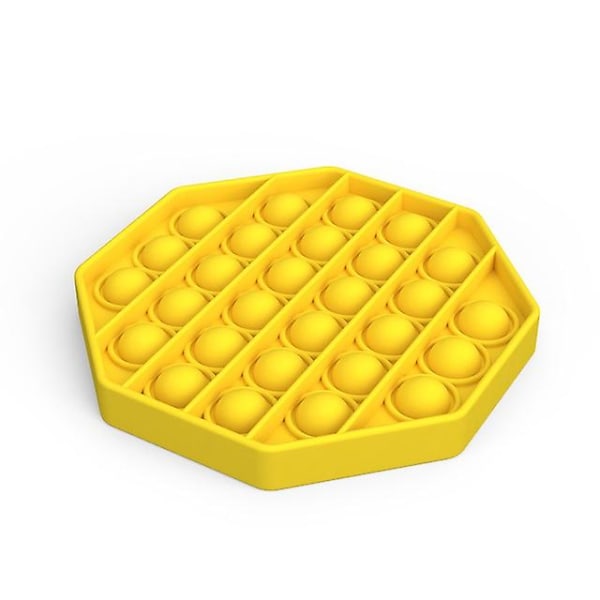 Oktagon Bubbla Fidget Leksak Stresslindring Yellow
