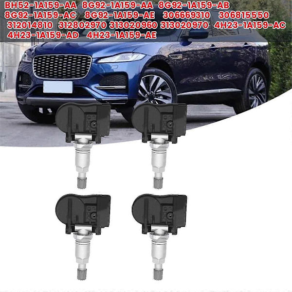 4 stk. Bil TPMS Tryksensor FW931A159AB til 2005-2013 Dækovervågningssensor GX63-1A159-AA