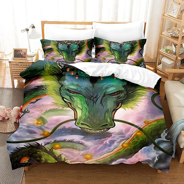 Dragon Ball 3D-tryckt 2/3-delars Sängklädesset Påslakan Örngott Barnpresent Färg 4 228x228cm