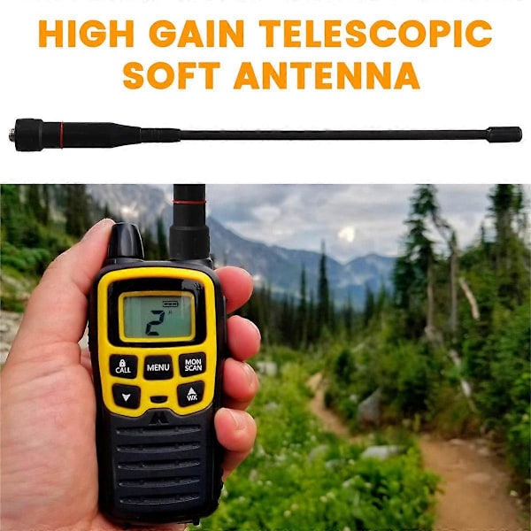 Infällbar Walkie-Talkie Antenn Dubbelband 144/430Mhz SMA-Hona Antenn för //Ouxun Walkie Talkie B