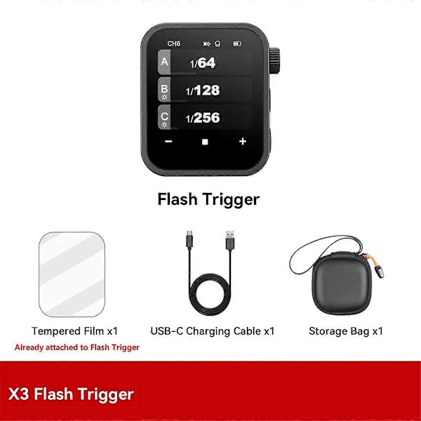 For X3 Flash Trigger Trådløse Flash Trigger TTL 2.4Ghz OLED TouchScreen Sender til / Kamera