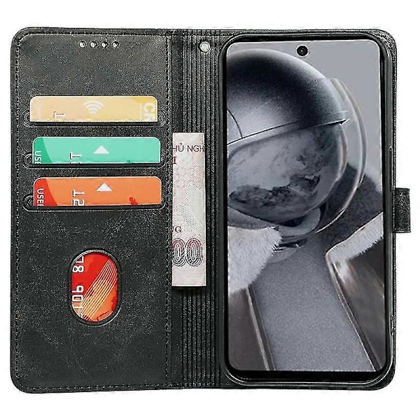 Telefonfodral för HMD Pulse Läderfodral Black