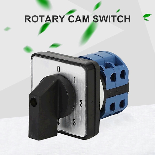 CA10-20 Elektriska Tillbehör 8 Terminaler Montering 20A 5 Positioner Rotary Cam Switch för Hem QinHai