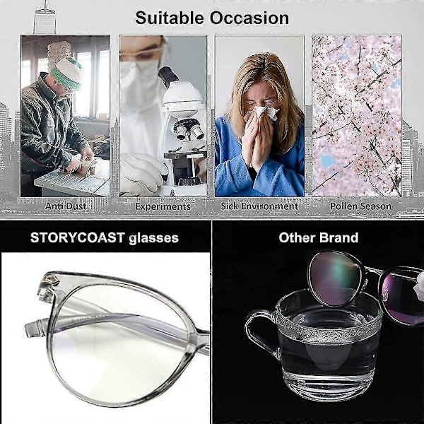 Universal X-ray strålevern blybriller med 0,5 mmpb blyglass Transparent gray