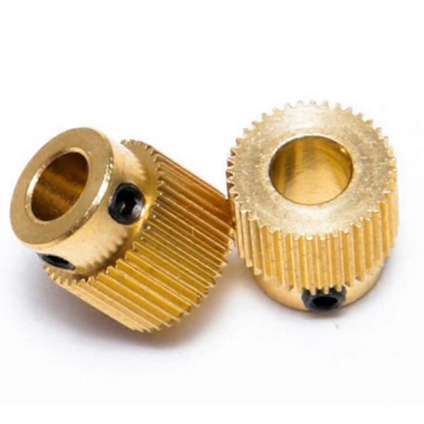 12 st Mk7 MK8 Extruderingsväxel 26 Tänder Mässingsdrivväxel Matningsväxel Hjul för Anet A8 3D-skrivare Extruder