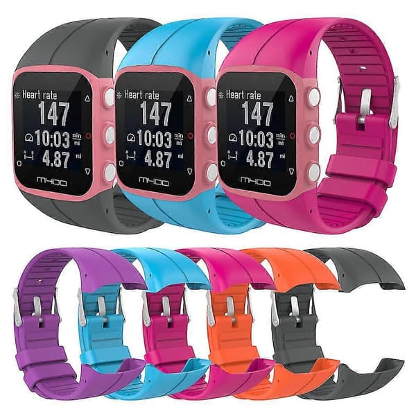 Silikon Armband med Andningsförmåga för M400 M430 Smartklocka Armbandsrem gray
