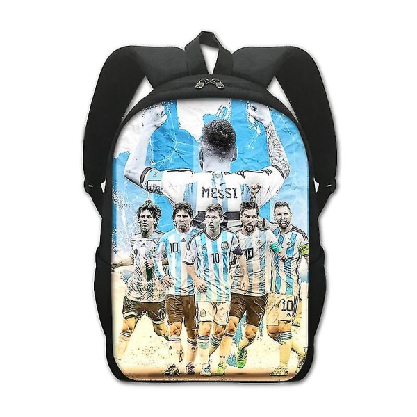 Superfotboll Superstjärnan Leo Messi World Cup Polyester med stor kapacitet Belastningsminskande ryggsäck Student skolväska style 3