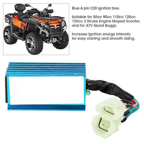 6-stifts Racing AC CDI GY6 Rund Stift Tändbox för 50cc 90cc 110cc 125cc 150cc 2-taktsmotor Moped Scooter