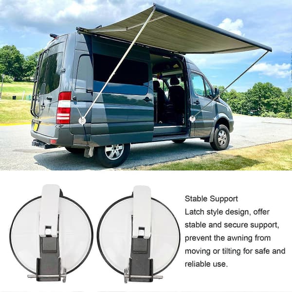 1 Par Markiseholder Låsestil Stabil Støtte Robust Markisefodholder til T4 T5 T6 Beach Transporter T7 ID.Buzz