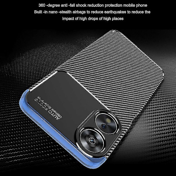 For Oppo A78 5g / A58 5g Myk TPU Telefondeksel Karbonfibertekstur Anti-fall Mobiltelefonbeskyttelse