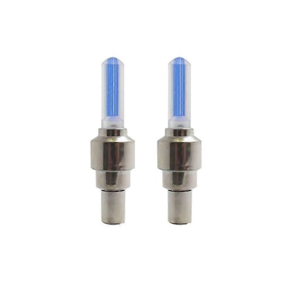 2 kpl Polkupyörän LED-valot Rengasventtiilin korkki Taskulamppu Auto Auto Moottoripyörän Renkaan Ilma 2PCS Blue