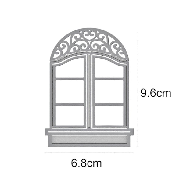 Skæreskabeloner Genanvendelige Robust Kulstofstål Vinduesramme Skæreskabeloner Stencil til Scrapbooking