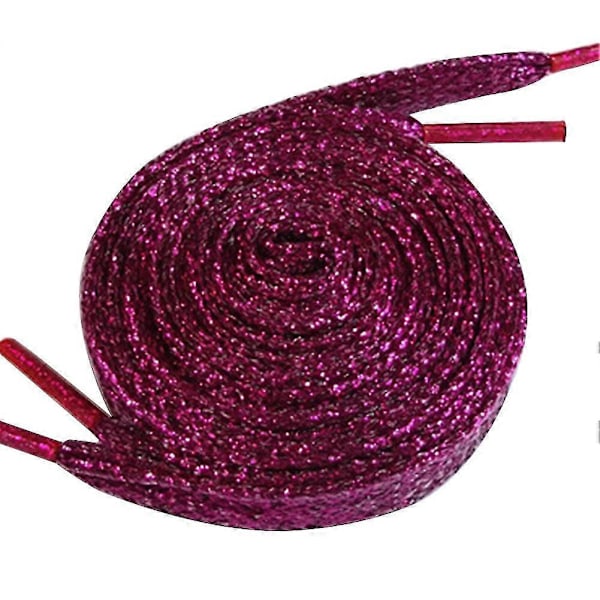 110cm Moderne Flade Glitter Farvede Sko Snørebånd Canvas Sneaker Snørebånd Snor Red