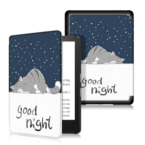 Kotelo 6,8 tuuman Kindle Paperwhite 11. sukupolvelle (2021) automaattisella nukkumis- ja herätystoiminnolla Cat