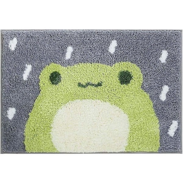 Tflycq Badrumsmatta Söt Duschmatta, Lyxig Shaggy Hög Absorberande Och Halksäker, Maskintvättbar Passar Badkar, Dusch Och Badrum, Kärlek Little Frog 20 * 32