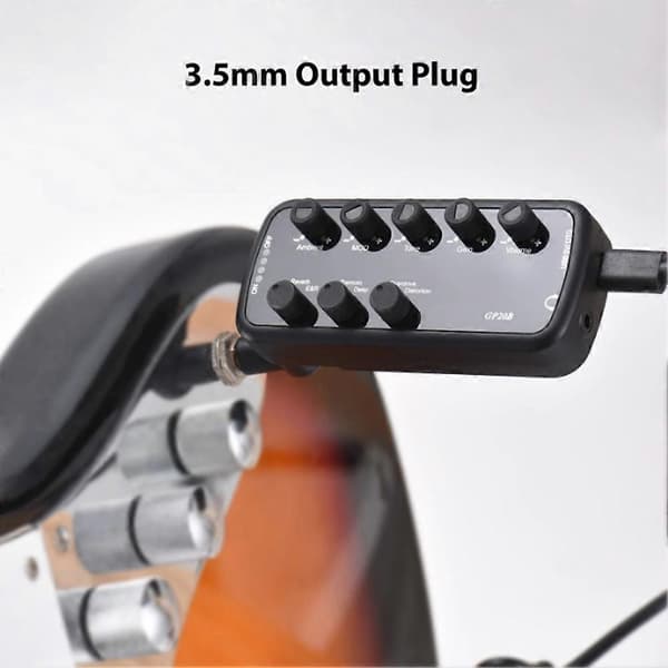 Basforstærker Mini Forstærker Bærbar Hovedtelefon Basforstærker Plug and Play til Elektrisk Guitarforstærker
