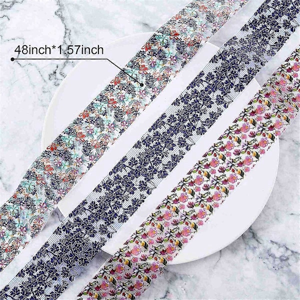 1 Eske/10 ruller Fargerike Blomster Print Klistremerker Negler Folier Stjerne Wraps Overførings Dekaler Neglekunst Dekorasjoner