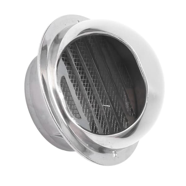 Rustfri stål emhætte udvendig regntæt vindafdækning rustfri stål ventilationsdæksel udløbstilbehør 4 tommer