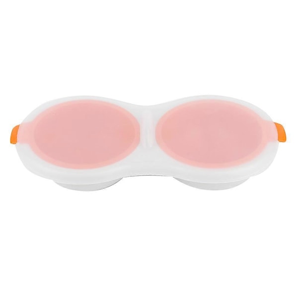 Kaksikerroksinen Mini Munankeitin Aamiaiskeitin Mikroaaltouuniin (Oranssi)