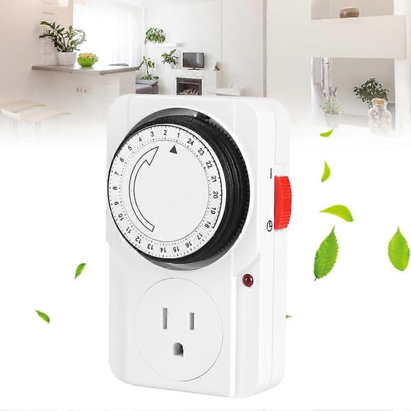 Mekanisk Timer Stikkontakt 24-timers Cyklus Timing Controller Stikkontakt Hjemmeforsyninger