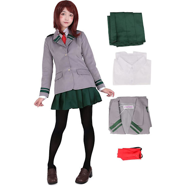 Anime Hero Cosplay Skoluniform Kostym för Kvinnor M