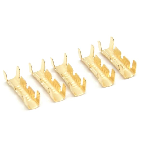 100 stk. U-formede ledningsklemmer messing guld docking-stik hurtige ledningsklemmer