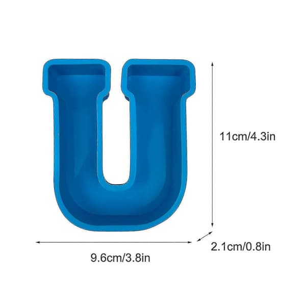 Alfabet Kakeform Bakeform Engelsk Bokstav Silikonform 3d Alfabet Bokstav U