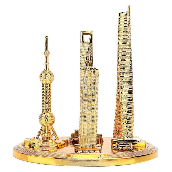 Shanghai Byggnadskollektion Modell Oriental Pearl Tower Global Financial Center Souvenir(#3)