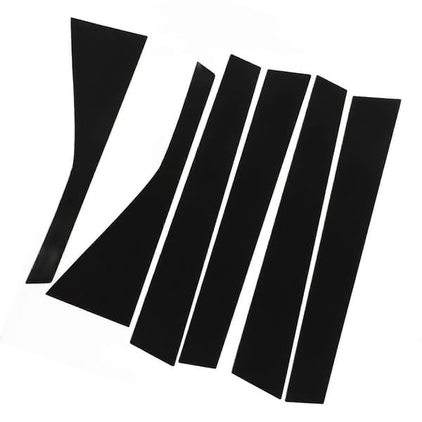 6 stk. Dørvindu Stolpe Deksel PC Blank Svart Vindusstolpe Støping Erstatning for JAZZ 2004-2007