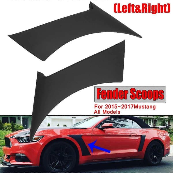 2X Bil Front Side til Dør Scoops Ramme Dækning til GT350 Style 2015-2017 Bil til Scoops Dækning