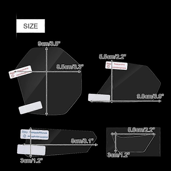 Klynge Ripebeskyttelsesfilm Skjermbeskytter for Yamaha YZF R3 MT03 MT-03