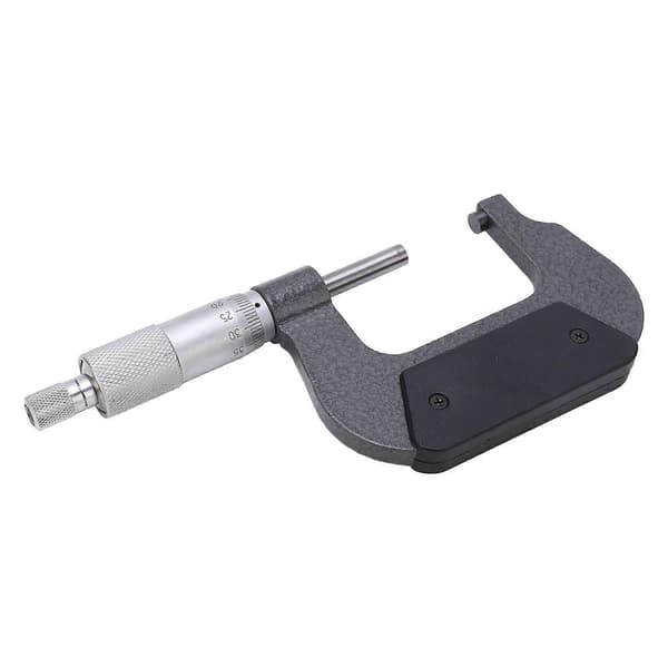 Mikrometer Stabil Legering Overflade Præcis Måling Bærbar Mikrometer Tykkelsesmåler 25-50/0,01mm