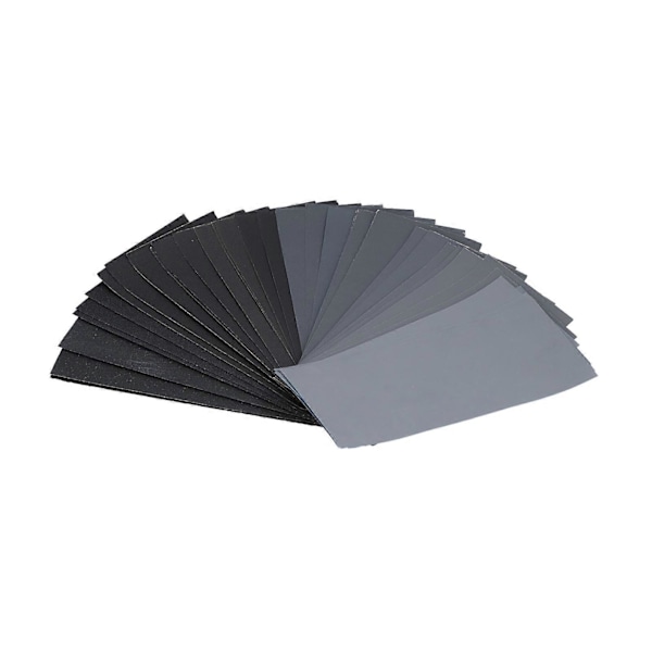Sandpapper Torr Vått Sandpapper 120 till 3000 Korn Vattentätt Set Kit för Polering Slipning 42st/Set