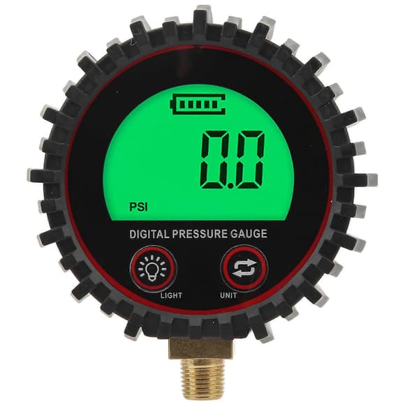 Dekkpumpe Digital Trykkmåler 3?255PSI med LCD-skjerm DC3.1V 10mm Gjenge Biltilbehør