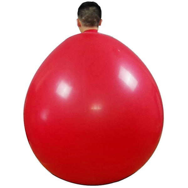 Jätteballong Människa 90 cm Runda Ballonger Extra Jumbo & Tjock Jättelatexballong Red