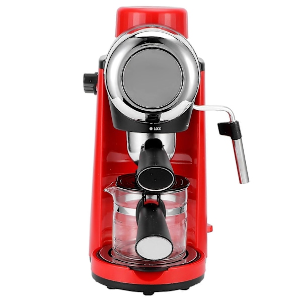 0.24L Kaffemaskine Mini SemiAutomatisk 5Bar Pumpe Mælkeskummer Kaffemaskine Rød