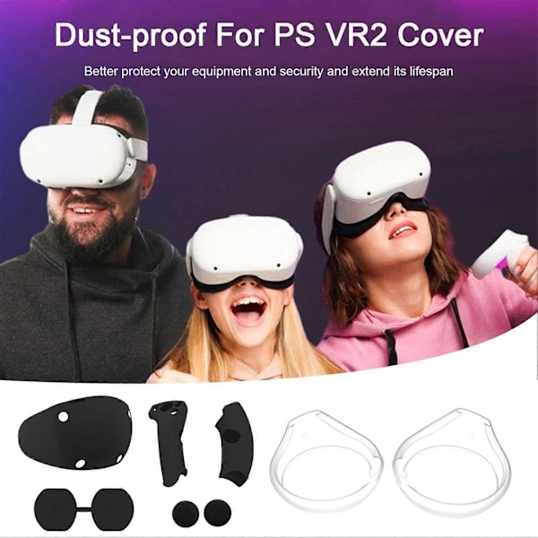 VR Kontroller Beskyttelsesdeksel Knappeputer Støtsikker Slagfast Antikollisjons Sklisikkert Deksel Håndtak Beskyttelseshylse for PS VR2