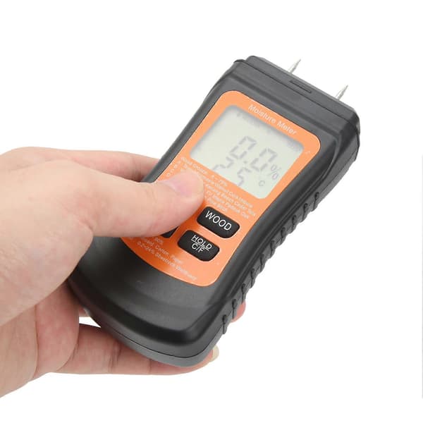 Träfuktmätare Temperaturdetektor Testare Digital Display Verktyg för Papper Vägg