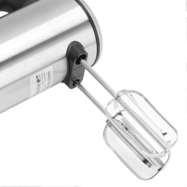 Elektrisk Handmixer Justerbar Rostfritt Stål Köksmixer med Visp Degkrokar 200W