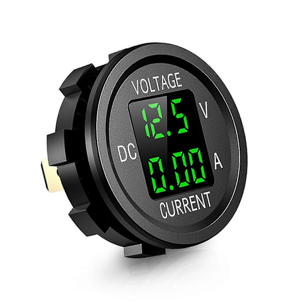 Digital Voltmeter Amperemeter Universal Hög Precision Dubbel LED-Display 12-24v Bil Spänning Ström Monitor Panel För Bil Green