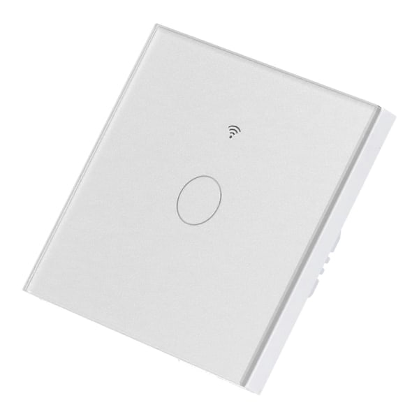 Enkel Touch-bryter for Tuya Zigbee Intelligent Fjernstyrt Lysbryterplate med Bakgrunnsbelysning (Hvit)