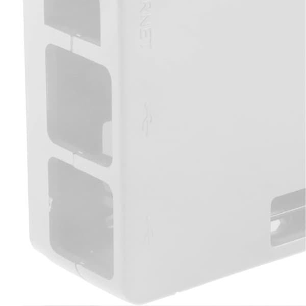 Skyddsfodral ABS-skal Hölje Tillbehörskomponent för Raspberry Pi 3B 3B+ (Vit)