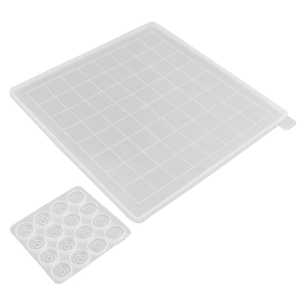 2 st Schackformar Transparent DIY Epoxiharts Dropplim Silikon Gjutning Schackbräde Set