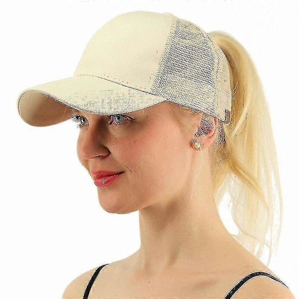 Simpel Trucker Cap Hat Unisex Justerbar Mesh Baseball Reklame Forskellige Farver Khaki