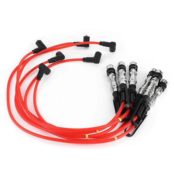6st Tändkabel Tändstift Kabel 1J0998031 Passar Corrado VR6 2.8 2.9 med Dragstång