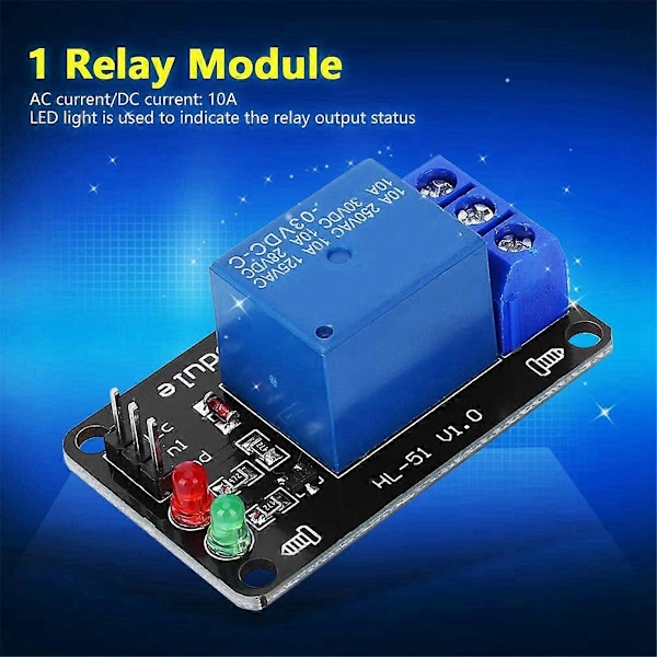 1-veis Relédrivermodul med LED-indikator, Microcontroller-kompatibel PLC MCU Kontrollkortmodul 24V